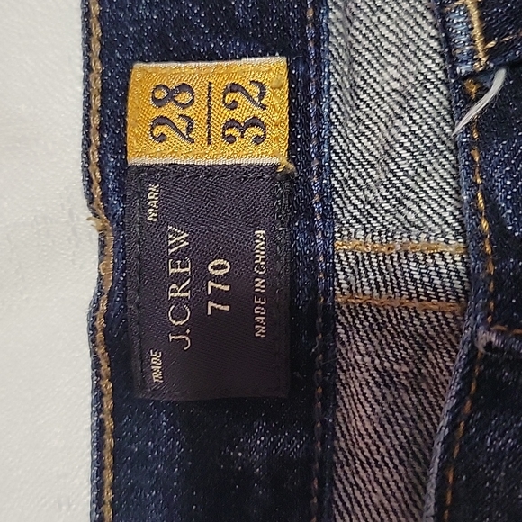 J Crew 770 dark wash straight jeans men's 28x32 - Picture 6 of 7